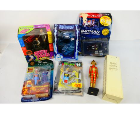 McFarlane Toys, Eagle Moss, Rendition, Mattel, Past Times - 6 x boxed figures and die-cast car - Lot includes an Austin Power