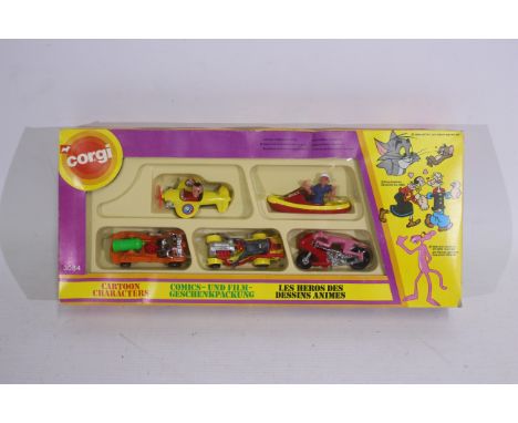 Corgi - A boxed Cartoon Characters five model set dated 1980 # 3084. Includes Tom & Jerry, Pink Panther, Popeye and Olive Oyl