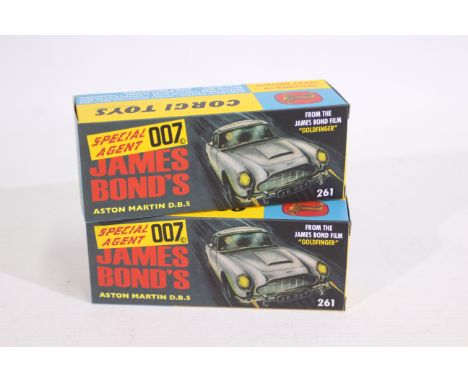 Corgi - 2 x brand new Corgi 2020 re release Aston Martin DB5 Goldfinger models # 261. They both still appear Mint.  (This doe