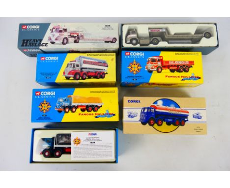Corgi - 5 x Foden trucks, S21 tanker in Arrow Bulk Carriers livery # 13701, S21 low loader # 13501, S21 8 wheel platform lorr