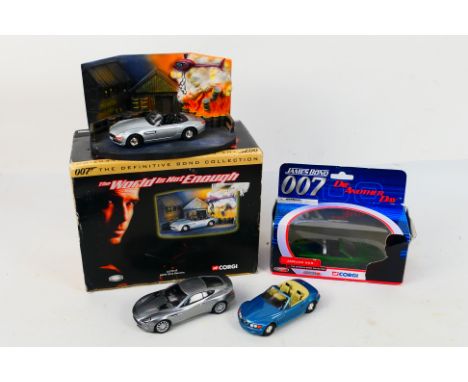 Corgi - 007 - James Bond. A selection of Two boxed and Two loose diecast models. Lot to include: #CC+99105 BMW ZB & Diorama '