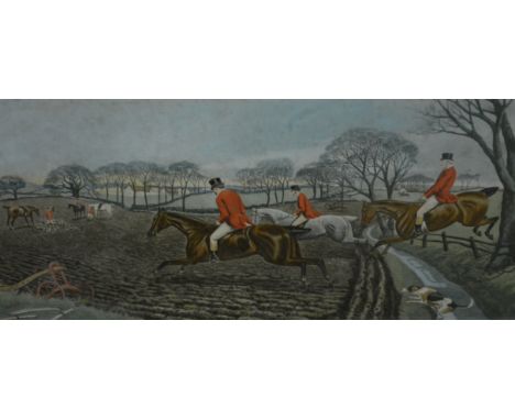 After T N H Walsh, a set of four sporting prints, The Brook, The Fence, The Check and The Kill, for Dodson's Hunting Incident