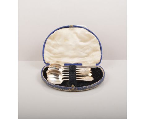 Set of six silver coffee spoons, Sheffield 1927, engraved decoration, cased, a Russian silver and enamel sifter spoon, Moscow