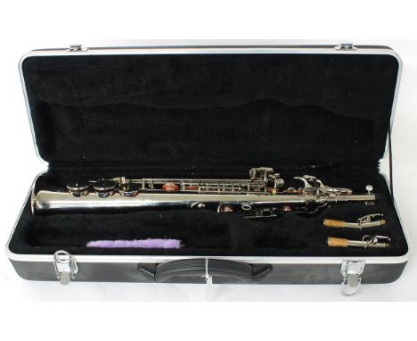 Venus model SS512N soprano&nbsp;straight saxophone, nickel plated, two crooks, hard case 