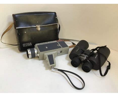 Eumigette Zoom Movie Camera in Case and Praktica Binoculars 