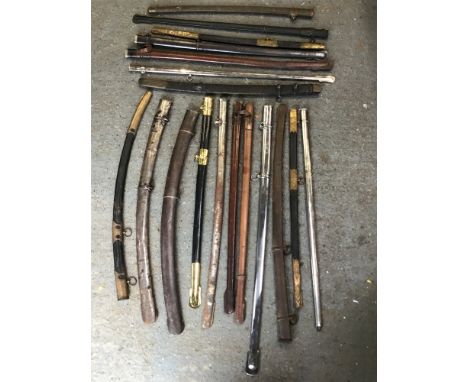 Collection of Sword Scabbards -&nbsp;to include Wilkinson Flag Officer Scabbard and 2x 1796 Light Cavalry Sabre Scabbards