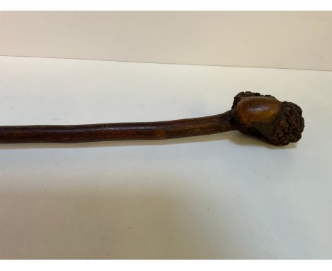 Walking Stick with Carved Head - 92cm Long 