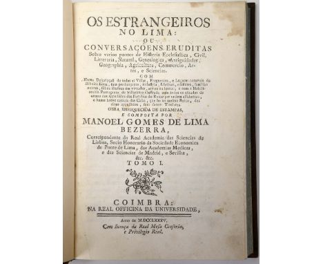 BEZERRA, Manuel Gomes de Lima.- Os estrangeiros no Lima: ou conversaçoens eruditas sobre varios pontos de historia ecclesiast