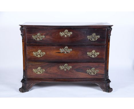 A chest of drawers, D. José I, King of Portugal (1750-1777)/D. Maria I, Queen of Portugal (1777-1816), carved Brazilian rosew