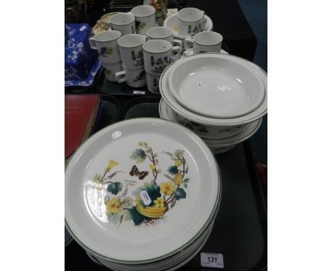 A modern Wedgwood part service in the 'Florabunda' pattern, to include coffee cups and saucers, plates, bowls, tureens, etc.