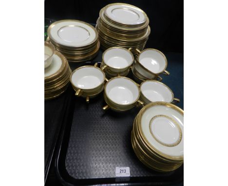 A Royal Worcester Diana pattern part dinner/tea service (three trays)