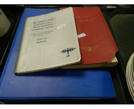 A Gazelle (all marks) Aircrew Manual & Operating Data Manual, circa 1974, along with an Engineers Pocket Book and a De Havill