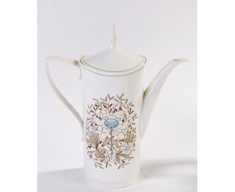 Spode Milkwood patttern coffee pot, 29cm high