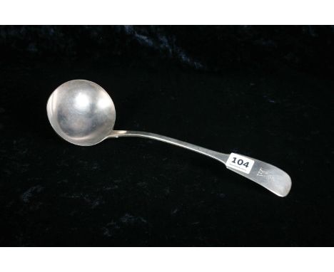 IRISH SILVER LADLE.  273 GRAMS.  13.5' LENGTH.  DUBLIN 1827/28