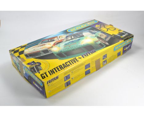 Scalextric Slot Car Set comprising GT RMS Set. Looks to be complete, used with some signs of wear. 
