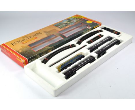 Hornby Model Railway set, No. R557 Royal Train. Incorrect locomotive, otherwise generally good with some signs of wear. 