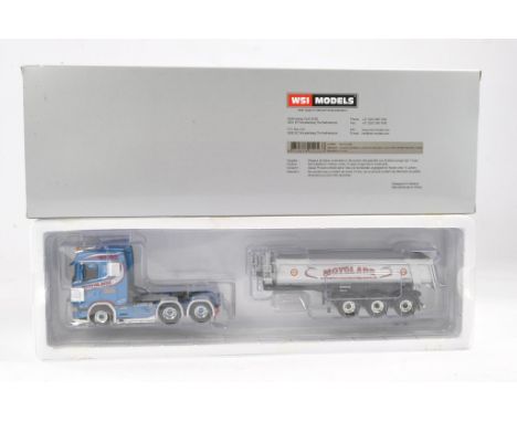 WSI 1/50 high detail model truck issue comprising Scania S Half Pipe Trailer in the livery of Moyglare. WSI Limited Edition. 