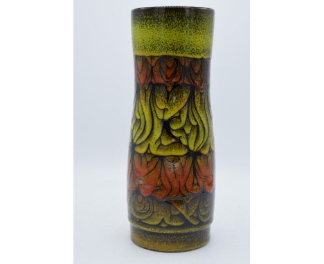 Poole Pottery gloss stoneware tapering form vase. 31cm tall.  In good condition with no obvious damage or restoration.