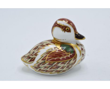 Royal Crown Derby paperweight in the form of a Bakewell Duckling. First quality with stopper. In good condition with no obvio