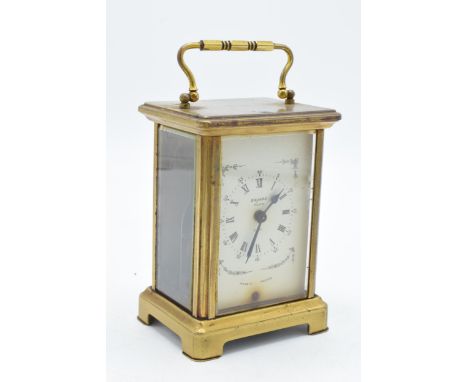 Bayard of Paris brass cased carriage clock, 'Duverdrey &amp; Bloquel' to inside. In ticking order, 11cm tall.  
