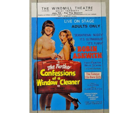 Playbill - Confessions of a Window Cleaner (3) - A5 Portrait (147mm bx 210mm), The Windmill Theatre, Great Yarmouth, 1974, st