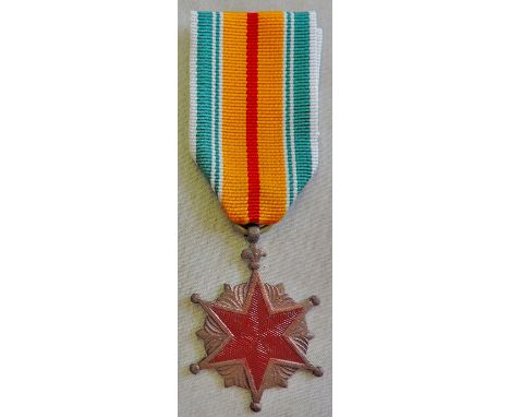 South Vietnamese Vietnam War Wound Medal, this was based upon the French design and later adopted by the South Vietnamese Arm