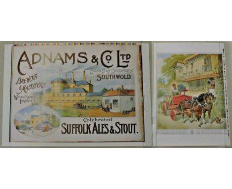 Adnam's Brewery advertising posters (2 x 2). The first two of these posters are 25" x 18" and feature pictures of the brewery