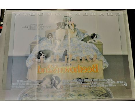 Film Poster: Beethoven's 2nd (1993, 40" x 30", double sided - mirror writing on reverse). Starring Charles Grodin, Bonnie Hun