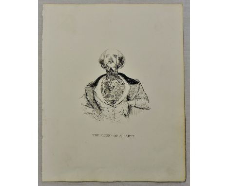 The 'Lion' - of a party - a wonderful pen and ink sketch taken from the journal of Sydney, Lady Morgan 1776-1859, The subject