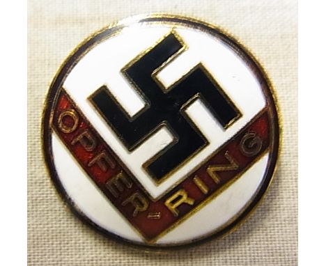 German WWII N.S.D.A.P. Opfer-Ring Members Lapel badge, makers Ges Gesch, Gaulettung Baden. GVF