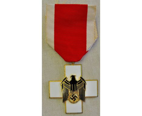 German Red Cross Proficiency award in enamel WWII style. Sold A/F