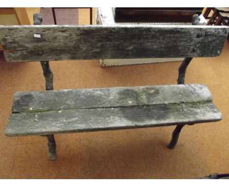 Naturalistic cast irion Victorian garden bench - Very heavy