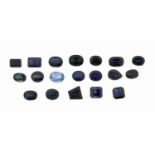 Lot lose facett. Saphire zus. 15.04 ct, in versch. Formen