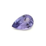 Loser Tansanit, ca. 3.87 ct, facett. Tropfen Schätzpreis:
