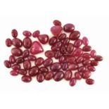 Lot lose Rubin-Cabochons, zus. ca. 63.92 ct, versch.