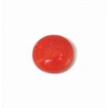 Loser roter Opal, ca. 9.6 ct, runder Cabochon,16.4 x 16.3