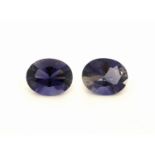 Lot facett. Iolith Paar, zus. 4.04 ct, oval