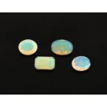 Lot 4 lose facett. Opale, zus. 10.06 ct, 3 x oval, 1 x