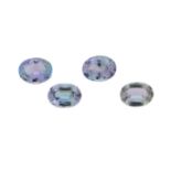 Lot 4 lose ovalfacett. Tansanite zus. 4.39 ct Schätzpreis: