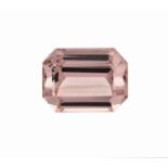 Loser Kunzit, ca. 28.9 ct, facett. Oktagon- schliff, Pink,