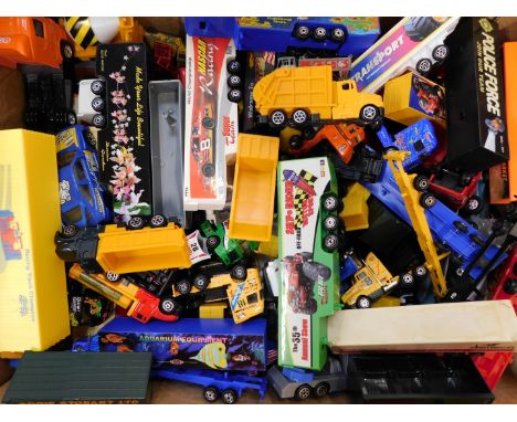 Corgi, Burago and other diecast vehicles, including Burago Escort RS Cosworth, TNT tractor and trailer, Eddie Stobart tractor