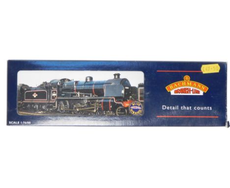 A Bachmann Branchline OO gauge N Class locomotive, 2-6-0, 31843, BR lined black with 4MT chimney, 32154, boxed. 