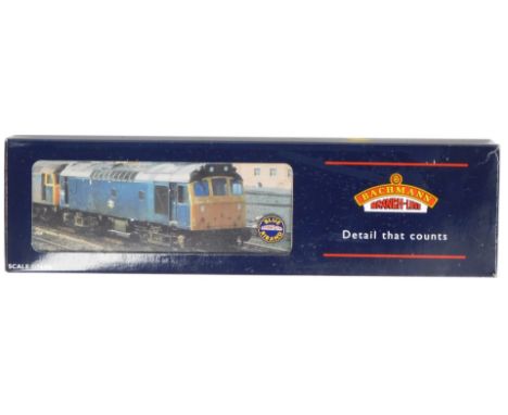 A Bachmann Branchline OO gauge Class 25/3 diesel locomotive, D7645, BR green livery, 32-400, boxed. 