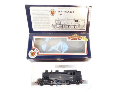 A Bachmann Branchline OO gauge Class 2MT Ivatt tank locomotive, 2-6-2, 41250, BR lined black early emblem, 31-451A, boxed. 