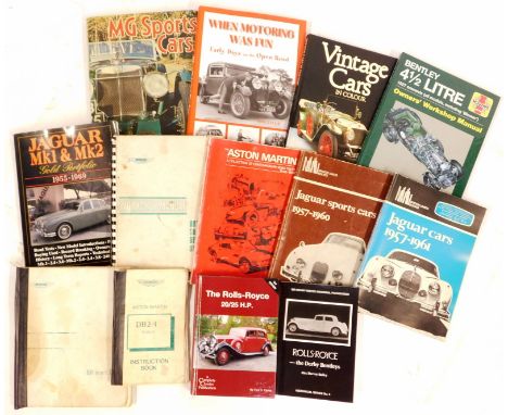 A group of automobile related books, comprising Clarke (Tom) The Rolls Royce 20/25 HP, Harvey Bailey (Alec) Rolls Royce The D