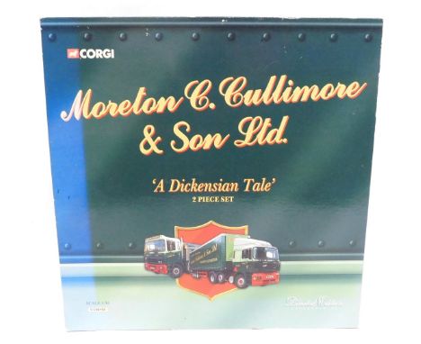 A Corgi Moreton C Cullimore and Sons Dickensian Tale two piece limited edition set, 1:50 scale, containing ERF ECS curtain si