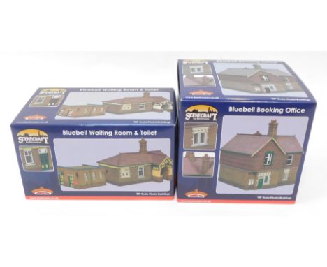 Bachmann Branchline OO gauge Scenecraft model buildings, comprising 44-090C Bluebell Waiting Room and Toilet LB&amp;SCR liver