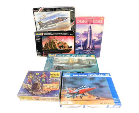 Dragon, Revell, Trumpeter and other model kits, including Dragon 1-35 scale German V2 missile Special Hobby X15A-2, a Russian