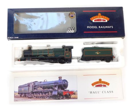 A Bachmann Branchline OO gauge Hall Class locomotive Conyngham Hall, 2-6-0, 6937, BR lined green livery late crest, 32-001, b
