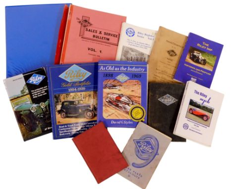 Riley ephemera, comprising Styles (David) As Old as the Industry 1898-1969 hardback edition, Riley Gold Portfolio 1924-1939, 